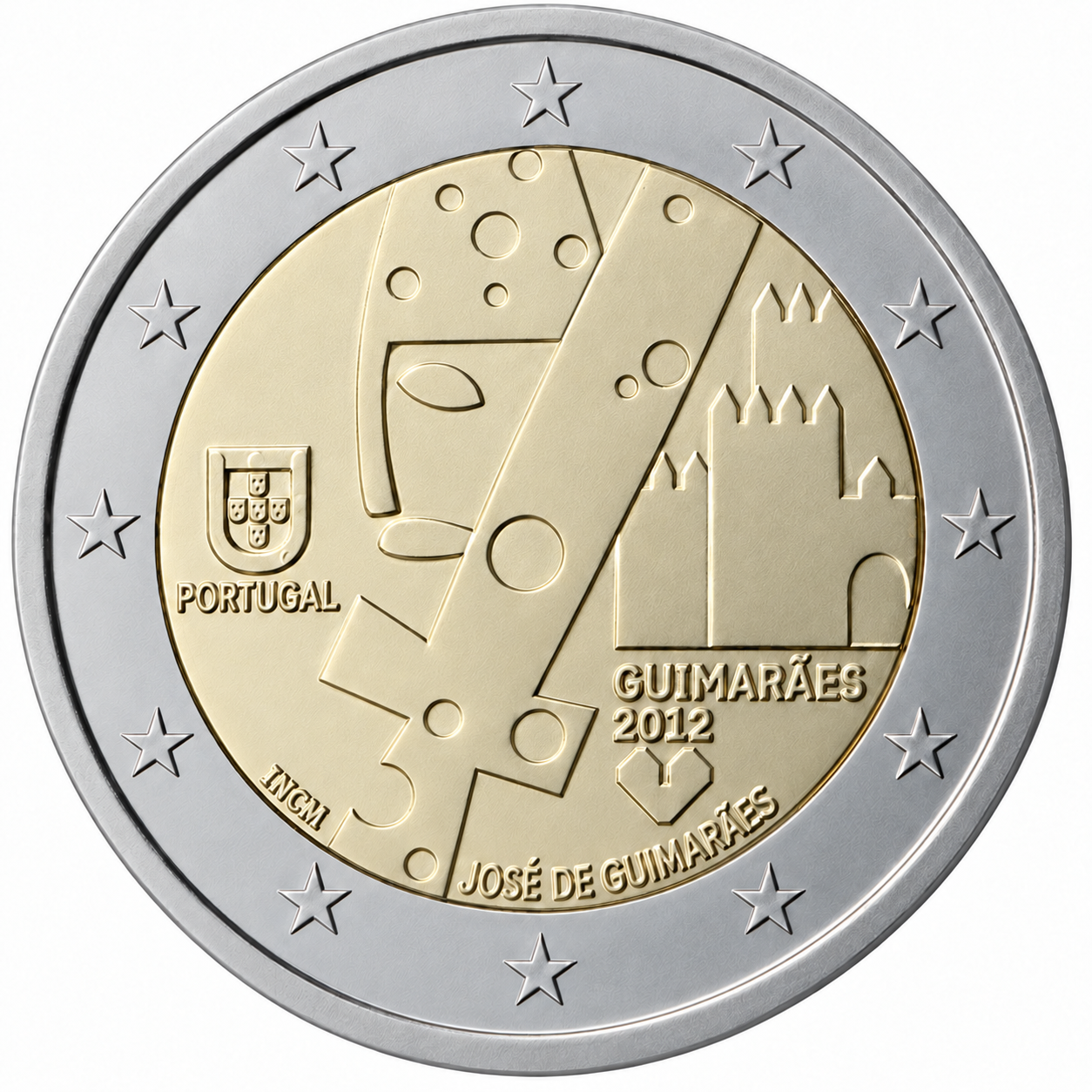 2 Euros Guimarães (Uncoloured)